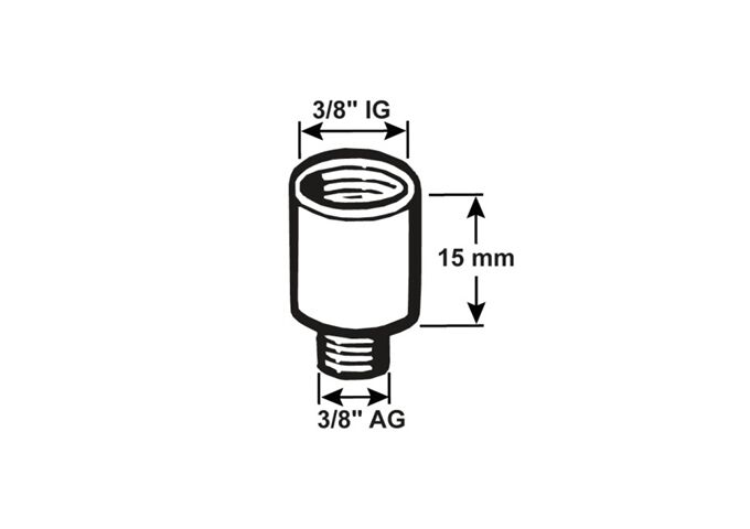 Cornat Messing Hahnverlängerung 3/4 x 15 mm