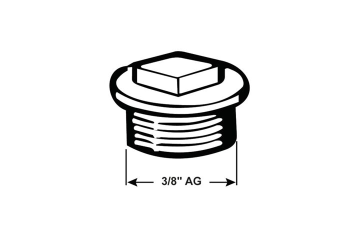 Messing Stopfen 3/8