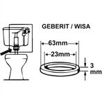 Cornat Ablaufdichtung für Geberit Spülkasten, 23x63x3mm
