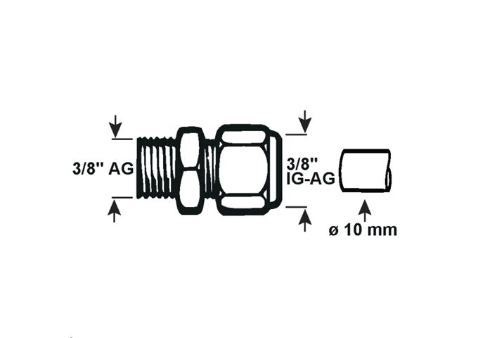  Verschraubung AG 3/8x10
