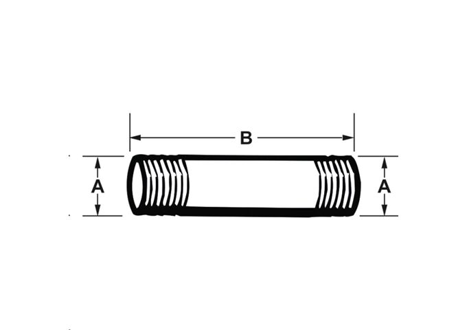Cornat Rohrnippel verz. 1 1/4 x100mm