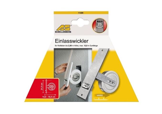 Schellenberg Einlaßwickler Maxi Lochabstand 21,5cm