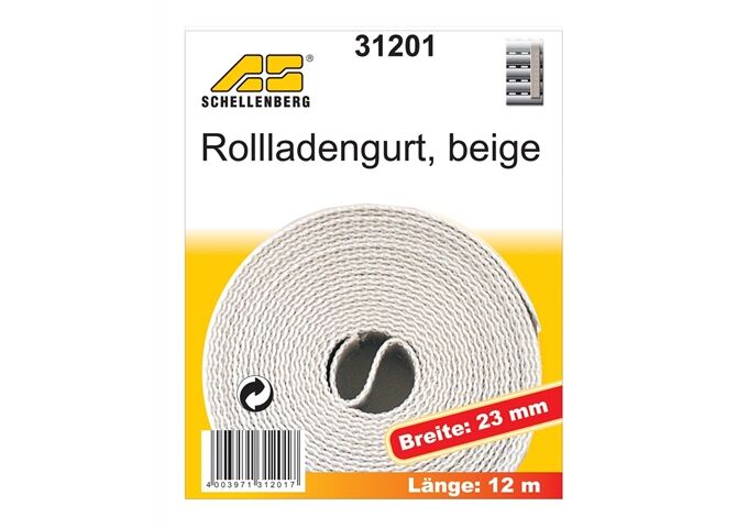 Schellenberg Rollladengurt 23mm/12,0 m beige