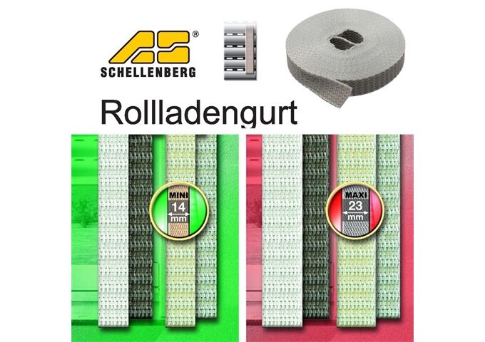 Schellenberg Rollladengurt 23mm/12,0 m grau