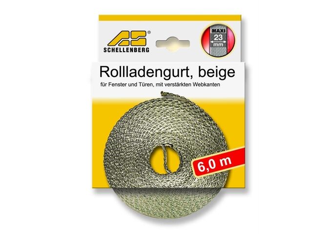 Schellenberg Rollladengurt 23mm/6,0 m beige