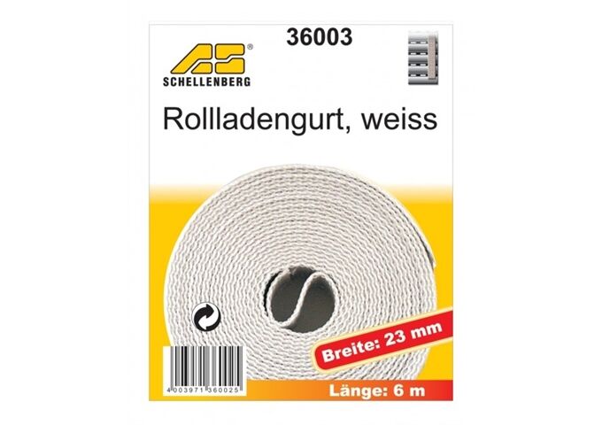 Schellenberg Rollladengurt 23mm/6,0m weiß