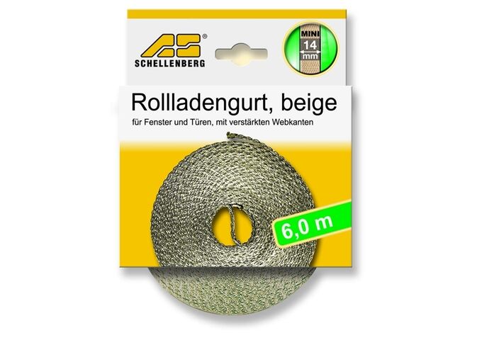 Schellenberg Rollladengurt 14mm/6,0 m beige