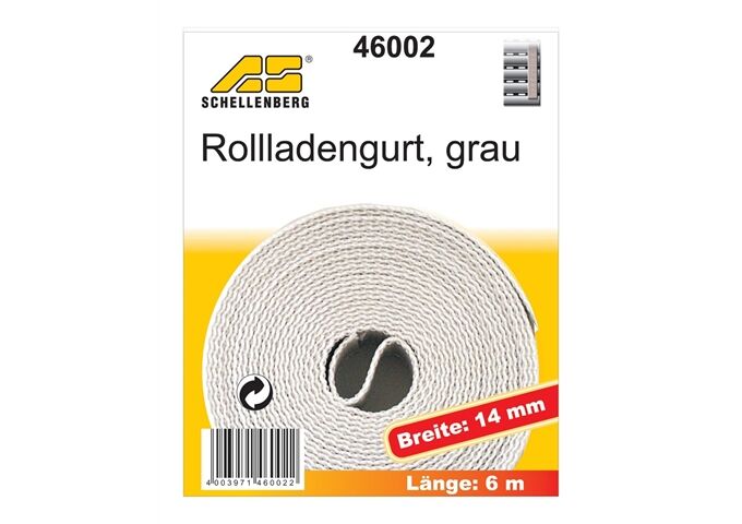 Schellenberg Rollladengurt 14mm/6,0 m grau