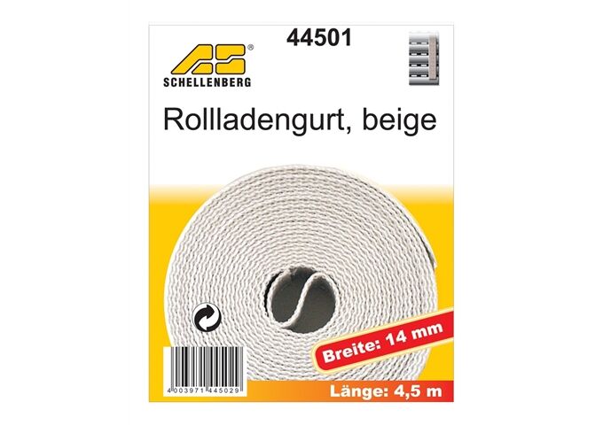 Schellenberg Rollladengurt 14mm/4,5m beige