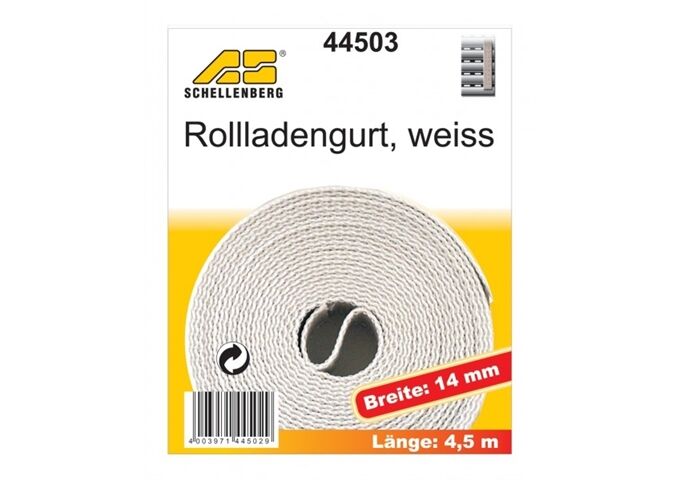 Schellenberg Rollladengurt 14mm/4,5m weiß