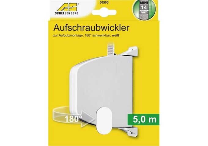 Schellenberg Aufschraubwickler Mini schwenkbar weiß