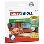  tesa moll E-Profil - Gummi braun, 6m für Spalten v