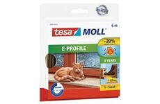 tesa moll E-Profil - Gummi braun, 6m für Spalten v