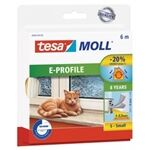  tesa moll E-Profil - Gummi weiss, 6m für Spalten v