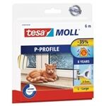  tesa moll P-Profil - Gummi weiss, 6m für Spalten v