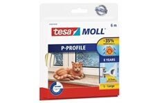 tesa moll P-Profil - Gummi weiss, 6m für Spalten v