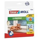  tesa moll E-Profil - Gummi weiss, 10 m für Spalten