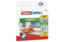 tesa moll E-Profil - Gummi weiss, 10 m für Spalten