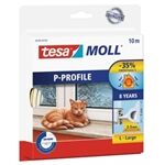  tesa moll P-Profil - Gummi weiss, 10m für Spalten