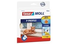 tesa moll P-Profil - Gummi weiss, 10m für Spalten