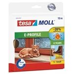  tesa moll E-Profil - Gummi braun, 10 m für Spalten