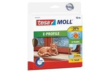 tesa moll E-Profil - Gummi braun, 10 m für Spalten