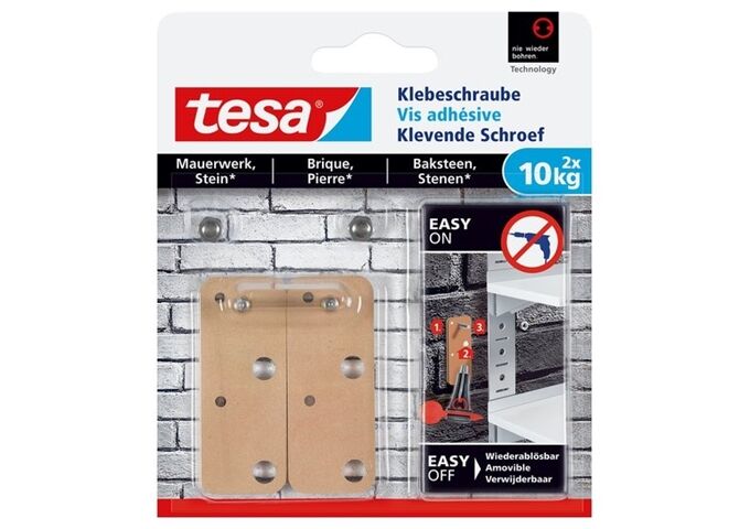 Tesa Klebeschraube viereckig Mauerwerk,Stein 10 kg
