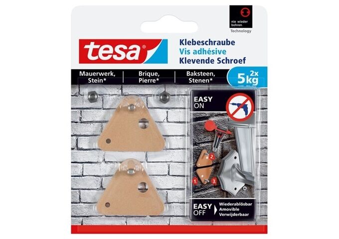 Tesa Klebeschraube dreieckig Mauerwerk,Stein 5 kg