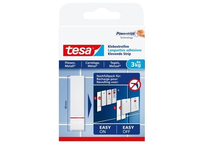 Tesa Klebestreifen Fliesen, Metall 3 kg
