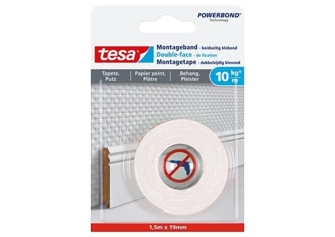 Tesa Montageband Tapete, Putz 10 kg