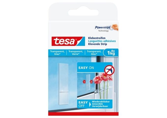 Tesa Klebestreifen Transparent Glas, 1 kg