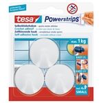  tesa Powerstrips Haken Small rund,weiß, 3 St.