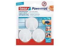 tesa Powerstrips Haken Small rund,weiß, 3 St.