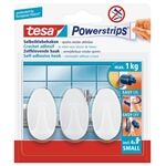 Tesa Powerstrips® Haken Small Oval, weiß 3 Stück