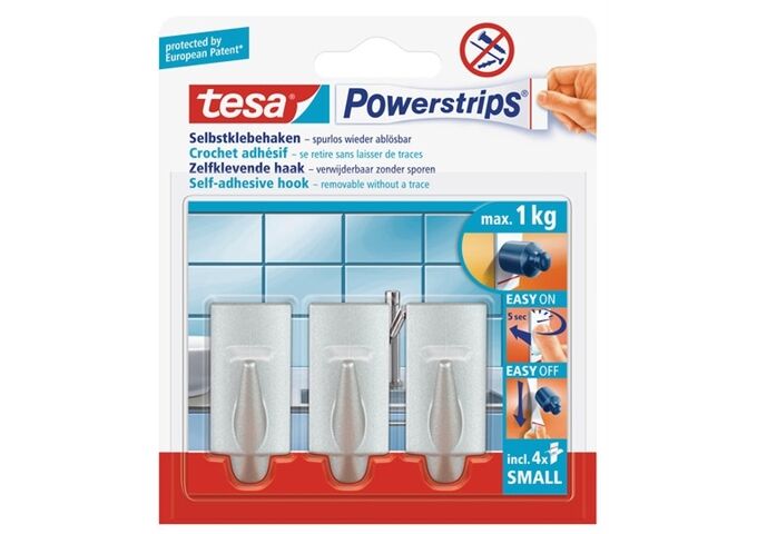 Tesa Powerstrips Mini-HakenTrend chrom