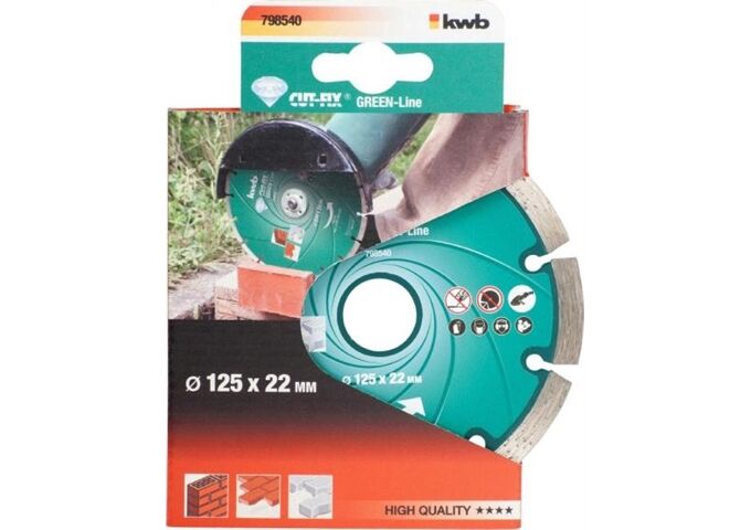 KWB Diamant-Trennscheibe GREEN LINE segm. D125mm