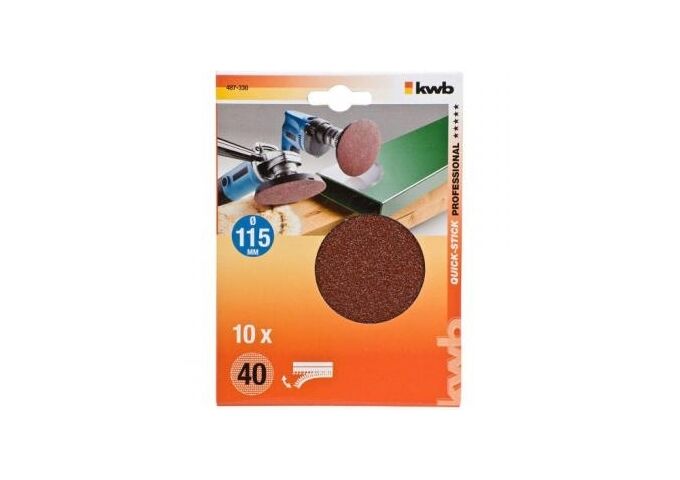 KWB Klett-Haftscheiben ungelocht D115mmK40 Inh ;10