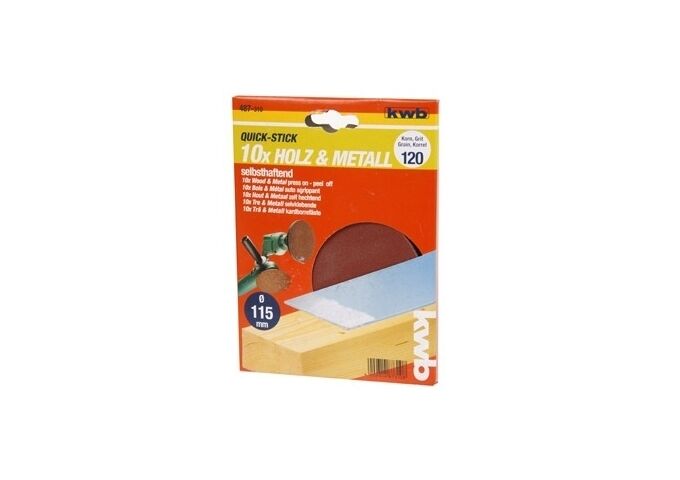 KWB Klett-Haftscheiben ungelocht D115mmK120 Inh ;10