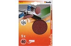 KWB Klett-Haftscheiben ungelocht D125mmK40 Inh5