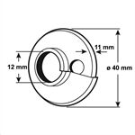 Cornat Kunststoff Klemmrosetten 12mm (4 Stück)