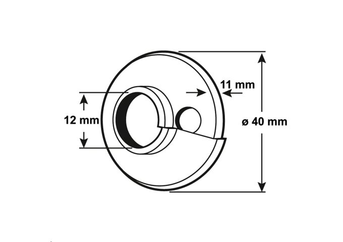 Cornat Kunststoff Klemmrosetten 12mm (4 Stück)
