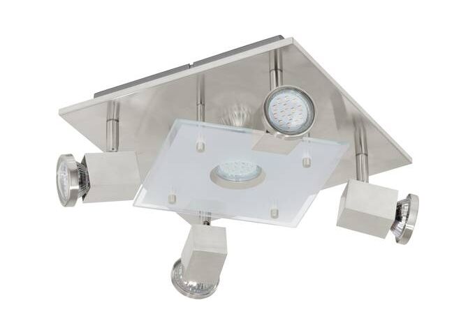  LED Deckenleuchte Pawedo,eckig 5x3W, L27xB27cm, ni