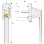 Abus Fenstergriff abschließbar FG110 S Polybag