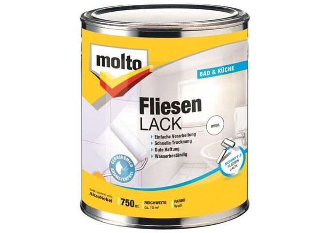  Molto 1-K-Fliesenlack Weiss 750 ml