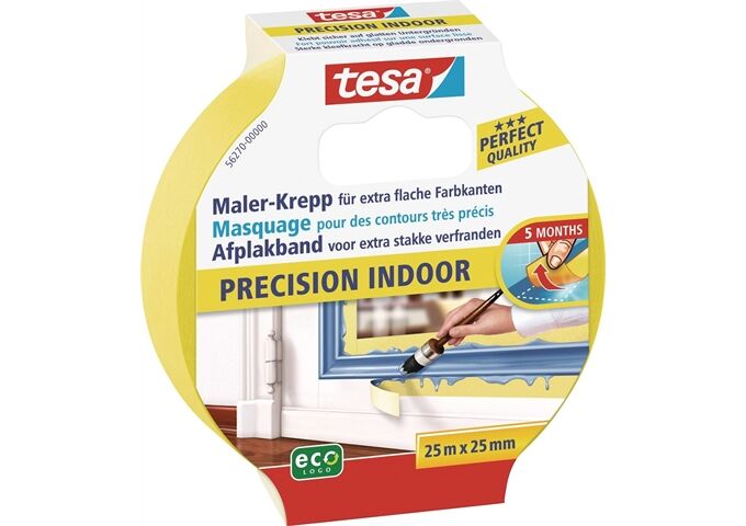Tesa Malerband Innen gelb 25 m ;25 mm