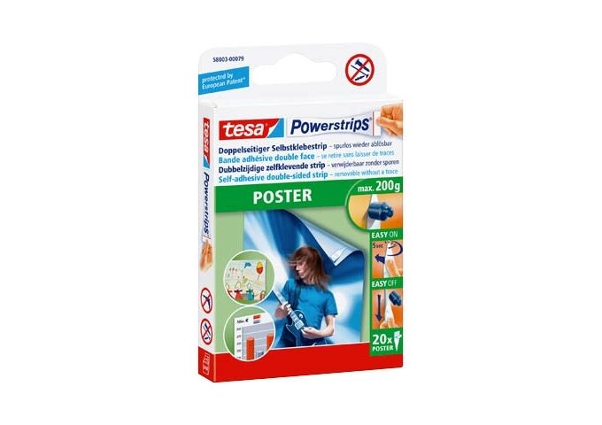 Tesa Poster Strips 20er, 200g HaltekraftTesa