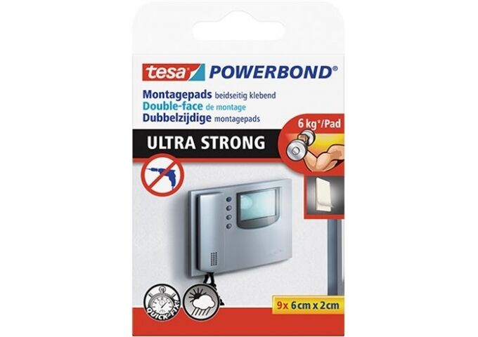 Tesa Powerbond® Montageband Ultra Strong Pads 9x0,