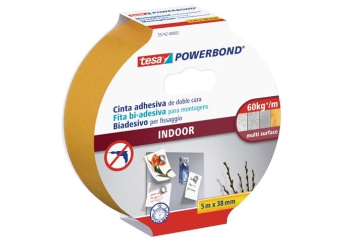 Tesa Powerbond® Montageband Indoorbeids.kleb., 5m