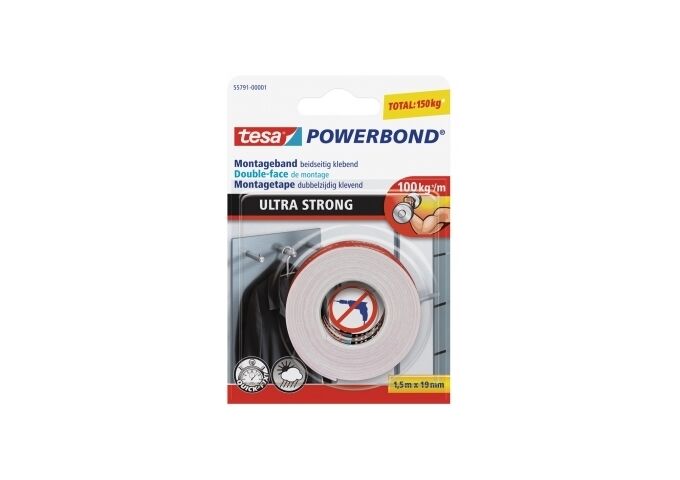  tesa Powerbond® Montageband Ultra Strong, 1,5 m ;