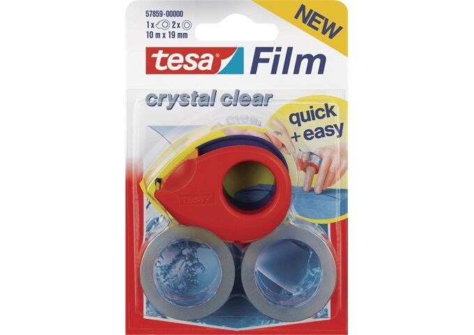 Tesa Mini Abroller mit 2 x kristall-klar 10m